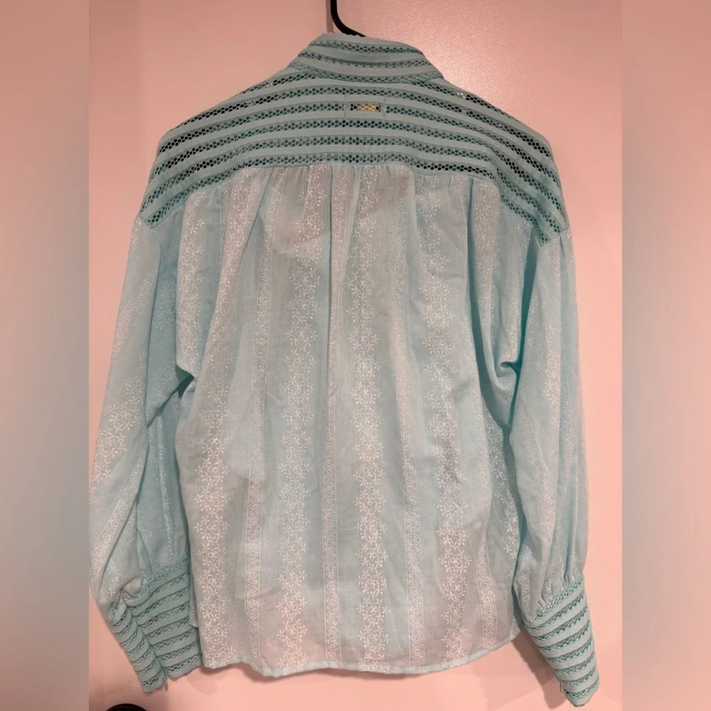 RRP$960 Women’s Set Berla Couture Blue Blouse Shorts - Picture 6 of 12